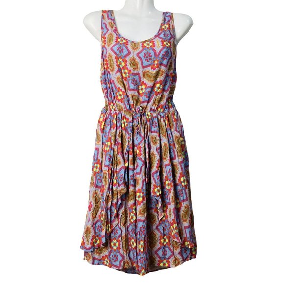 Country Road Dress Multicolored Colorful Geometric Hippie Size 6 XS - Picture 2 of 12
